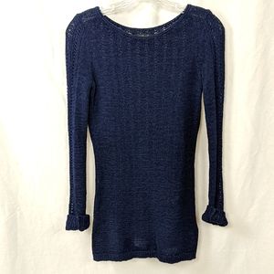 RACHEL ZOE NAVY KNIT SWEATER